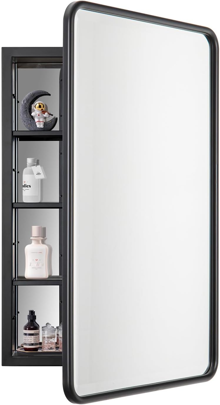 Bathroom Cabinet Mirror - 현대적인 직사각형 욕실 약장, 벽걸이형 또는