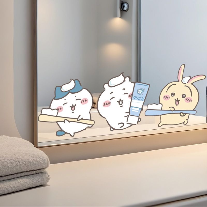 Home Bathroom Essentials - 핫 치이카와 미러 스티커 강력 접착