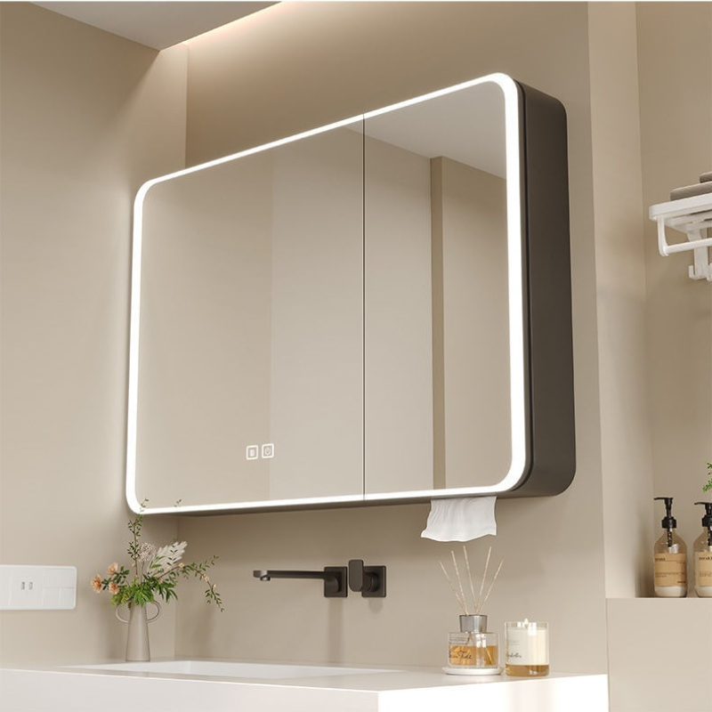 Bathroom Cabinet Mirror - LED 욕실 거울 캐비닛 알루미늄 라운드형