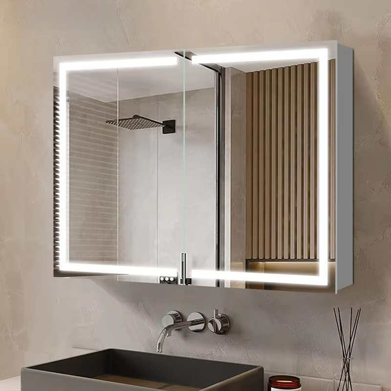 Bathroom Cabinet Mirror - 욕실 화장실 침실 금속 수납 스마트