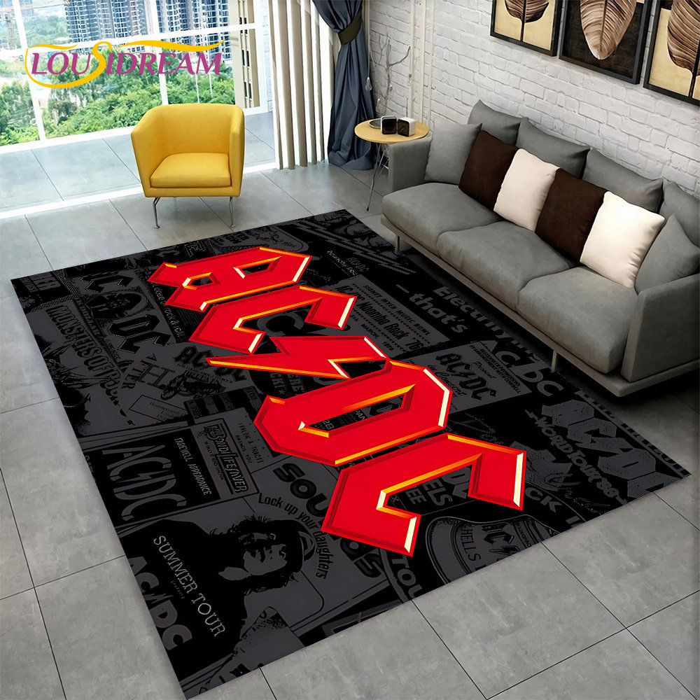 Home Bathroom Carpet - AC/DC 록 밴드 대형 러그, 가정
