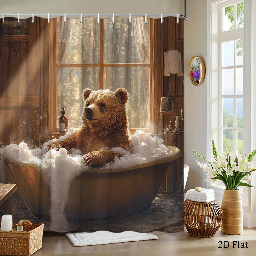 Home Bathroom Tub - 욕조에 목욕을 하고 있는 재미있는 갈색