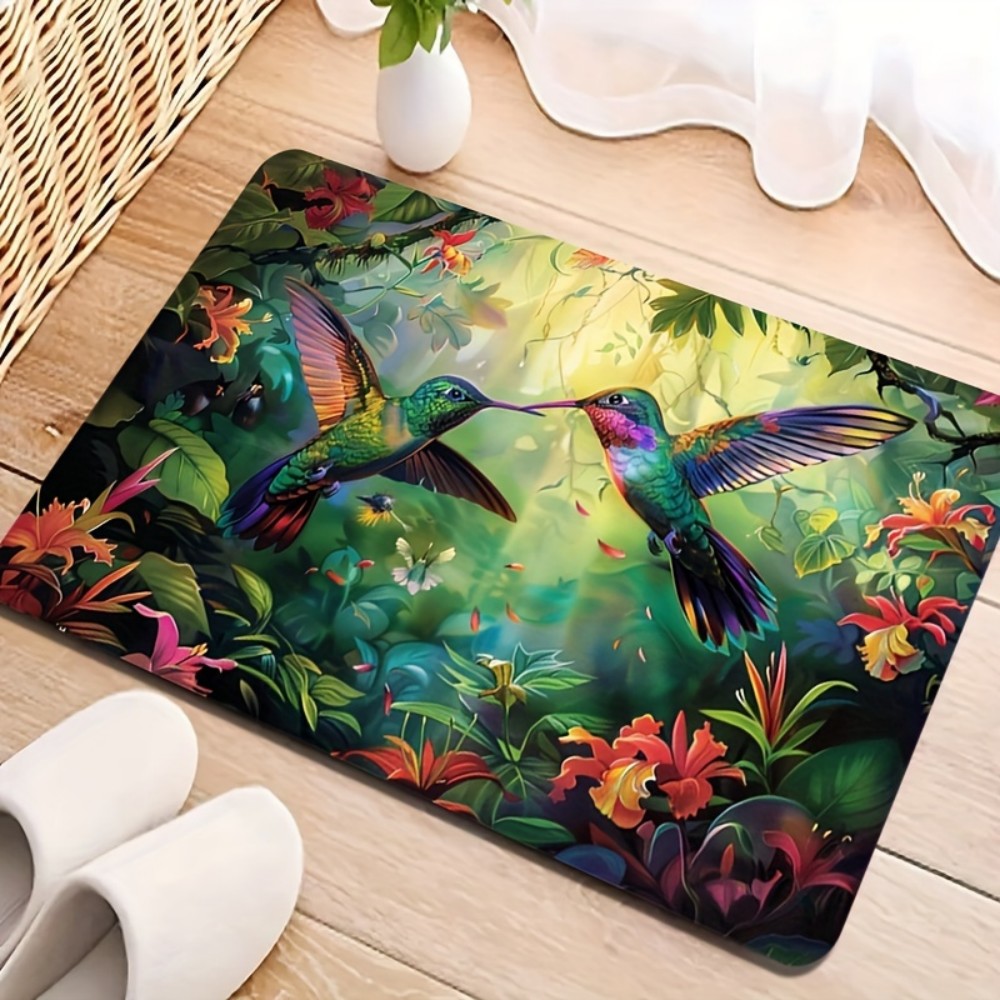 Home Bathroom Carpet - VIKAMA 봄 벌새 열대 디자인 바닥