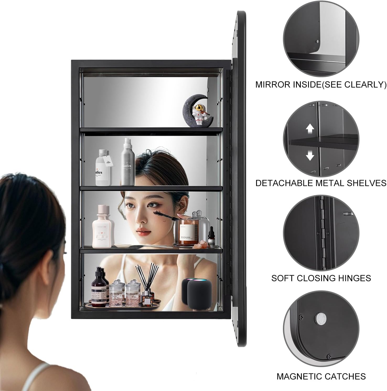 현대적인 직사각형 욕실 약장, 벽걸이형 또는 매립형 거 - Bathroom Cabinet Mirror 리뷰 및 가격