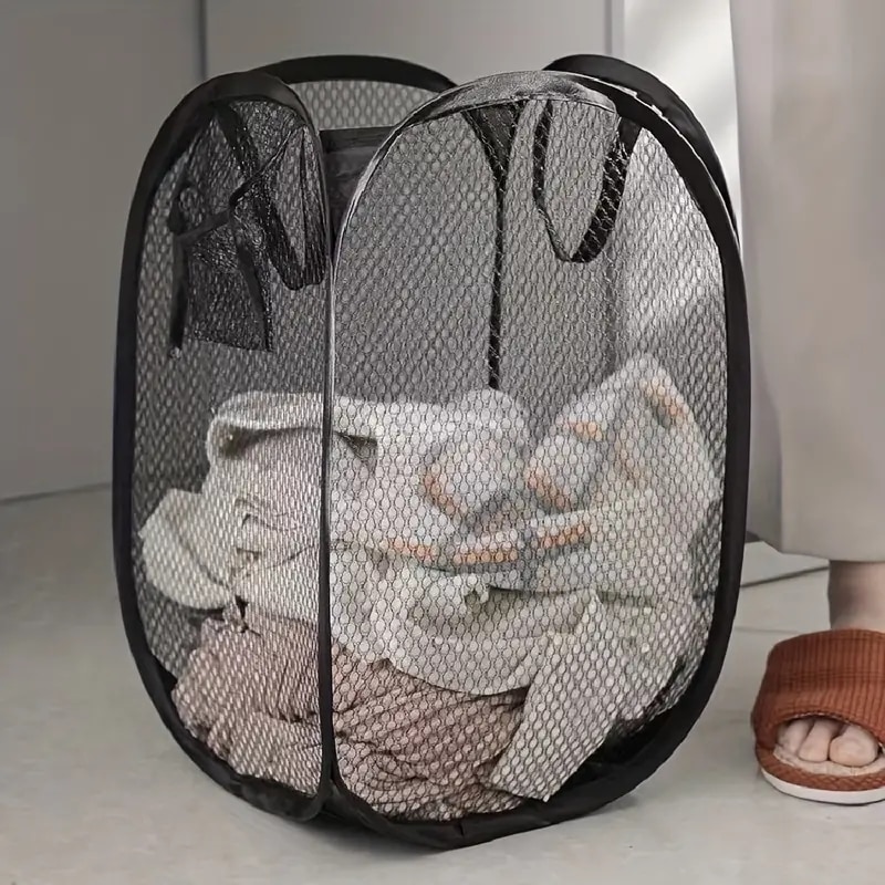 더러운 옷 바구니 대용량 메쉬 세탁 바구니 통풍 접이식 - Home Goods Bathroom Storage 리뷰 및 가격