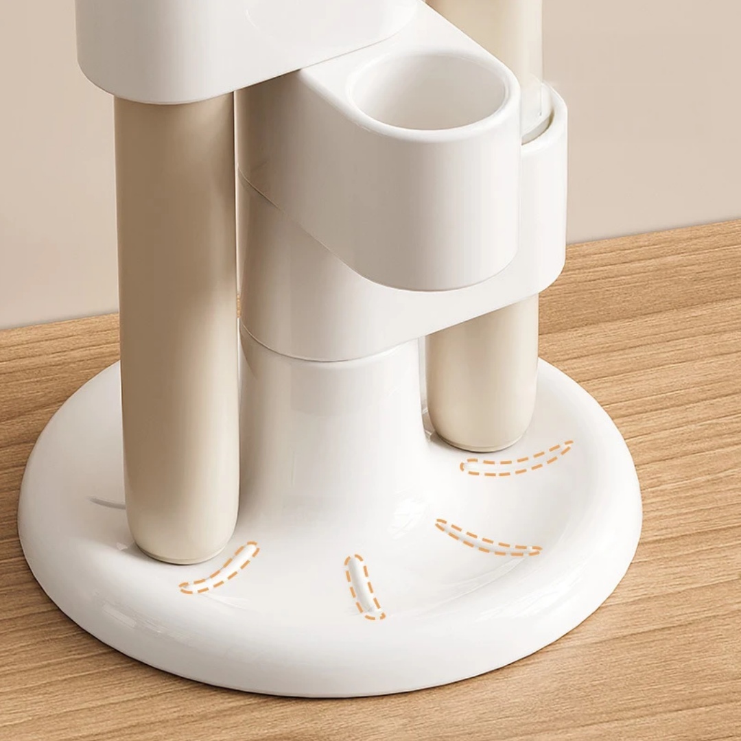 1pcs 회전 칫솔 홀더 데스크탑 칫솔 스탠드 주최자  - Home Goods Bathroom Storage 리뷰 및 가격