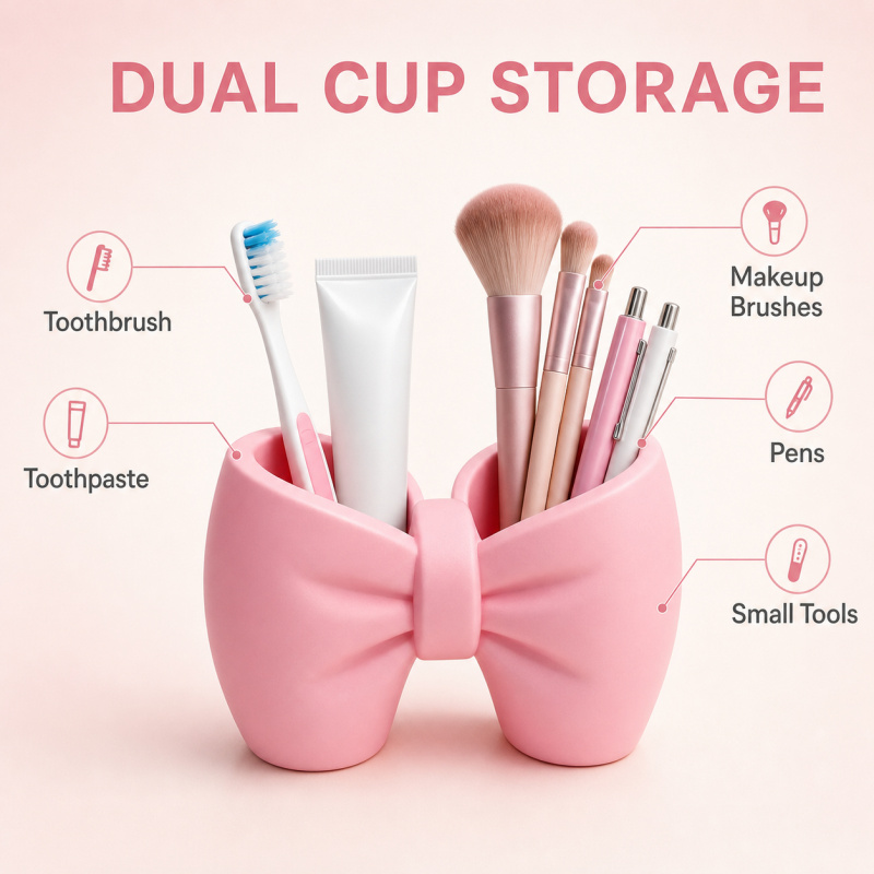 귀여운 욕실 정리함 플라스틱 데스크탑 보관 컵 치약,  - Home Goods Bathroom Storage 리뷰 및 가격