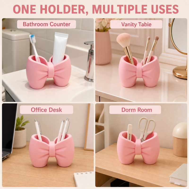 귀여운 욕실 정리함 플라스틱 데스크탑 보관 컵 치약,  - Home Goods Bathroom Storage 리뷰 및 가격