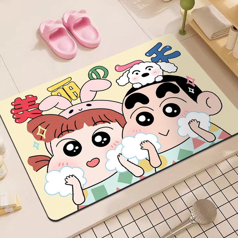크레용신짱 만화 디아토마이트 욕실 매트 초흡수성 논슬립 - Home Bathroom Carpet 리뷰 및 가격