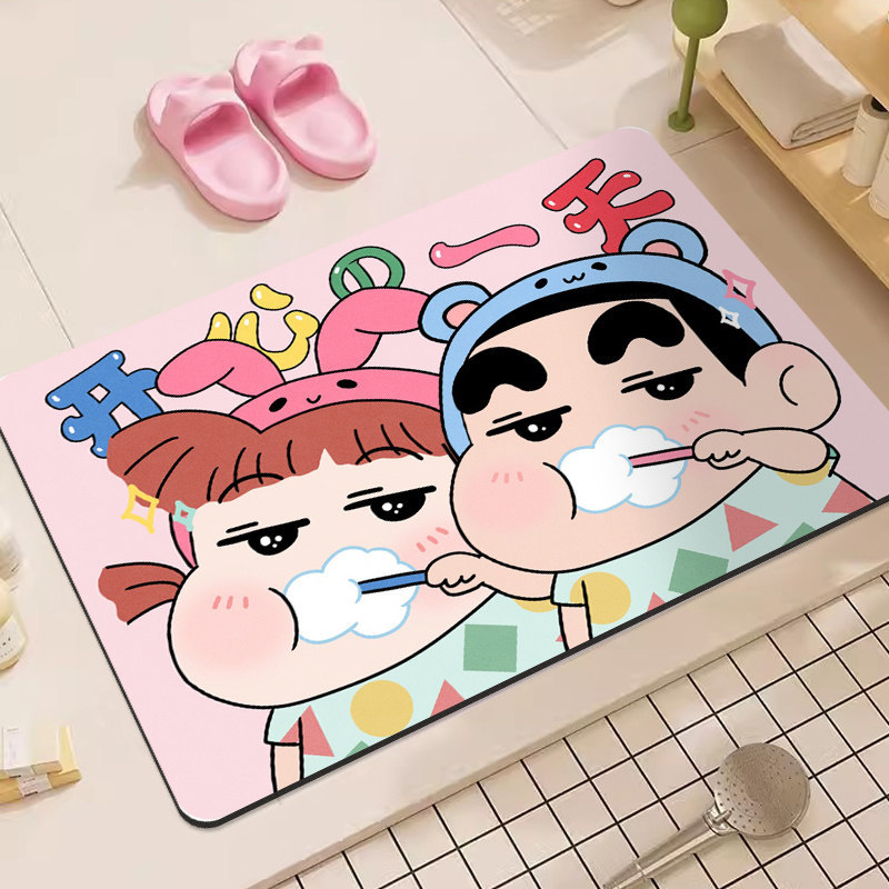 크레용신짱 만화 디아토마이트 욕실 매트 초흡수성 논슬립 - Home Bathroom Carpet 리뷰 및 가격