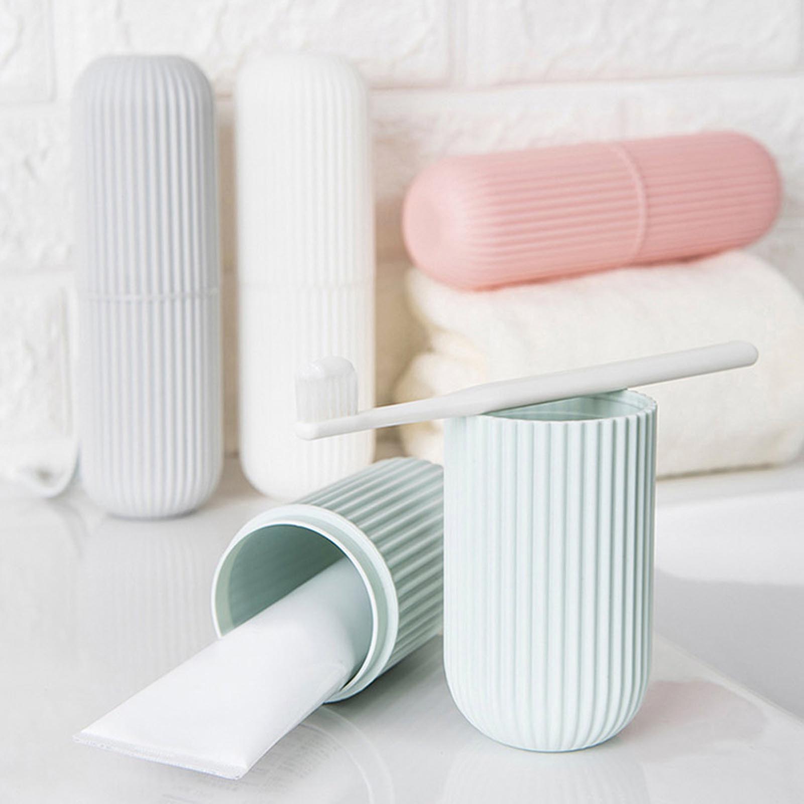 핑크 빈 여행 휴대용 칫솔 컵 욕실 치약 홀더 보관 케 - Home Goods Bathroom Storage 리뷰 및 가격