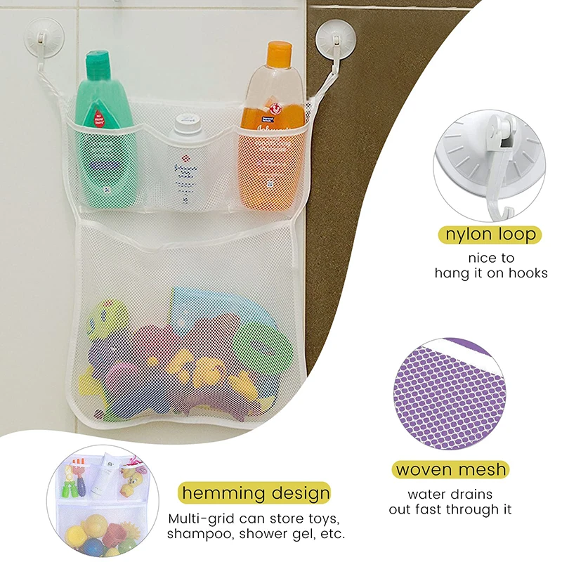 강력한 흡입 컵이 달린 아기 샤워 목욕 장난감, 흰색  - Home Goods Bathroom Storage 리뷰 및 가격