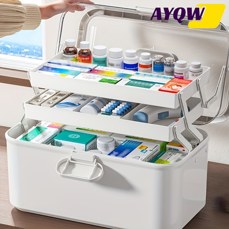 대용량 투명 뚜껑 약 보관함/배급함 - 플라스틱 약 보 - Home Goods Bathroom Storage 리뷰 및 가격