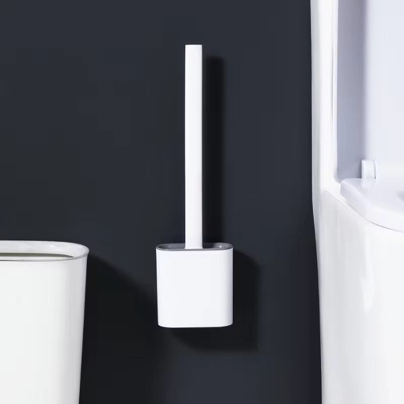 1PC 검은 벽 마운트 화장실 브러시 실리콘 플랫 브러 - Home Bathroom Cleaning 리뷰 및 가격