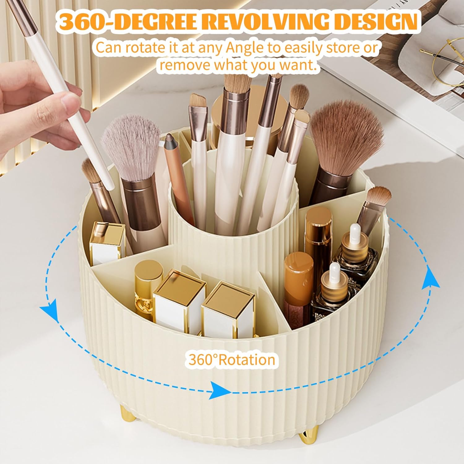 360 °   회전식 화장품 정리함, 공간 절약형 회전 - Home Goods Bathroom Storage 리뷰 및 가격
